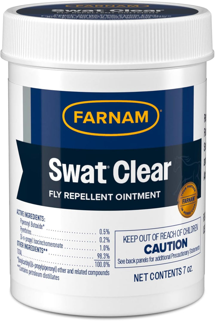 Swat Fly Repellent Ointment for Wounds, Sores, Scratches and Abrasions, 7 Oz