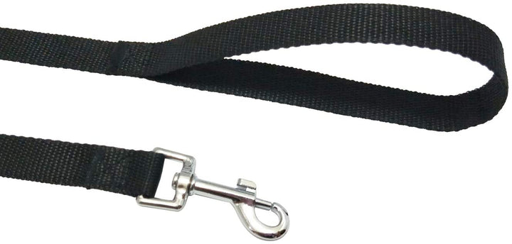 Nylon Training Dog Leash for Small Medium Large Dogs, 15Ft 20Ft 30Ft 50Ft Long Puppy Lead for Obedience Recall Training, Camping (20Ft, Black)