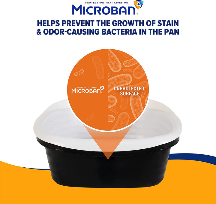 Large Sifting Litter Box Scoop Free Cat Litter Tray with Microban, Made in USA