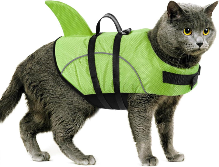 Ripstop Dog Life Jacket Shark Life Vest for Dogs, Safety Lifesaver with High Buoyancy and Lift Handle for Small and Medium Breeds（Rose Red XS）