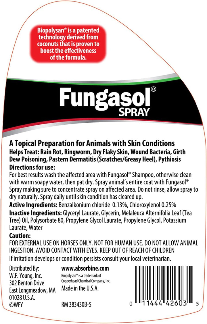 Fungasol Sprayer, Treats Horse Skin Conditions, 22Oz