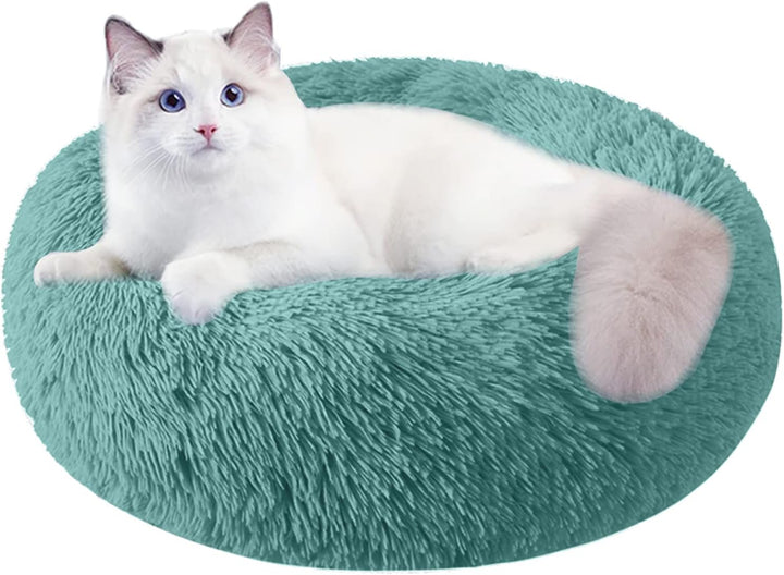 Dog Bed for Small Medium Large Dogs Cats, 20 Inch Calming Washable-Round Cozy Soft Pet Bed for Puppy and Kitten with Slip-Resistant Bottom