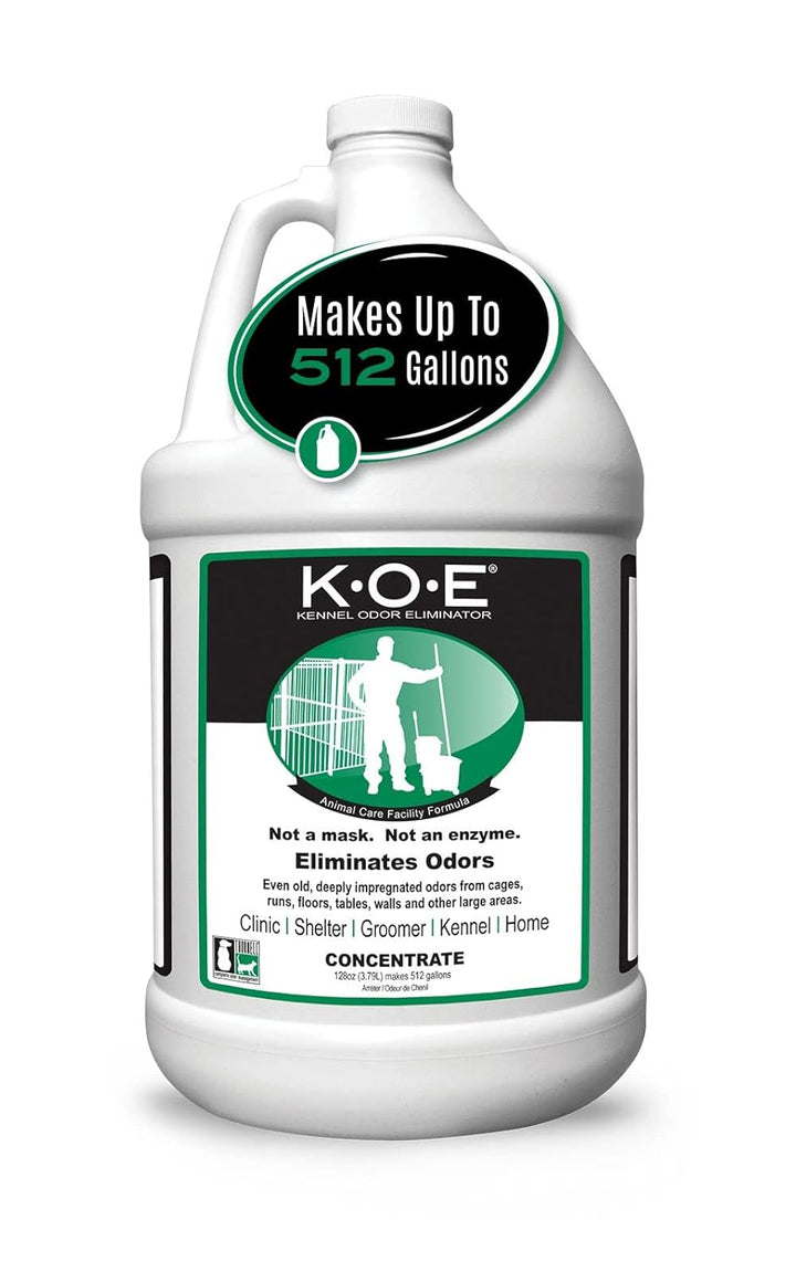 K.O.E. Fresh Scent Odor Eliminator Concentrate – for Strong Odor on Cages, Floor, & More – Non-Enzymatic for Home & Dog Kennel – Home & Pet Supplies (1 Gal)