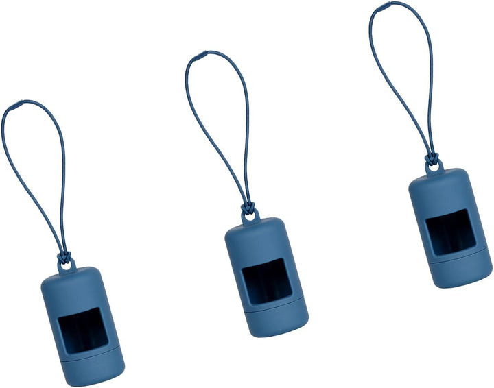 Set of 3 Dog Waste Bag Dispensers with Elastic Rope Rotation Design Travel Use Pet Poop Bag Holder Tool