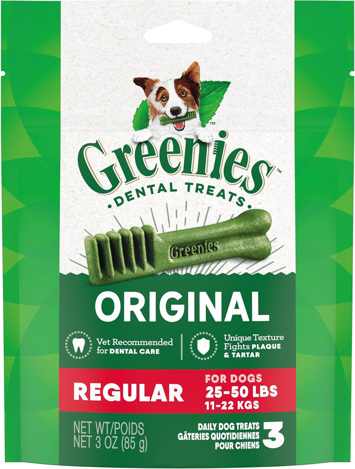 Original Regular Dental Dog Treats, 36 Oz. Pack (36 Treats)