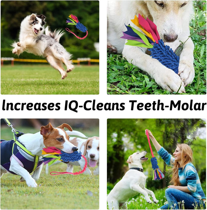 Dog Tug Toy, Dog Toys for Aggressive Chewers - Strong Squeak Rope Toy, Easy to GRAP Chew Toy for Large Dogs, Puppies, Middle Dogs - Ideal for Training and Play, Hand Made