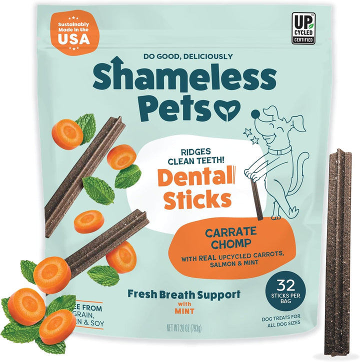 Dental Treats for Dogs, the Tooth Berry - Healthy Dental Sticks with Immune Support for Teeth Cleaning & Fresh Breath - Free from Grain, Corn & Soy