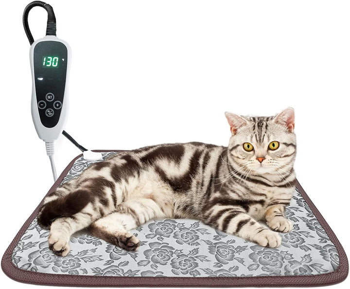 Large Dog Heating Pad 34X21In with Smart Thermostat Switch and Power Line Protection Tube,Obtained MET and UL Dual Certification,Waterproof Pet Heating Pad, Suitable for Dogs of All Ages