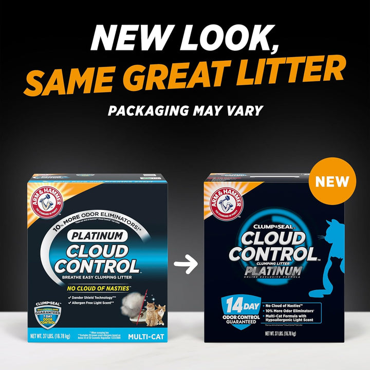 Cloud Control Platinum Clumping Cat Litter Odor Control, 37 Lbs.