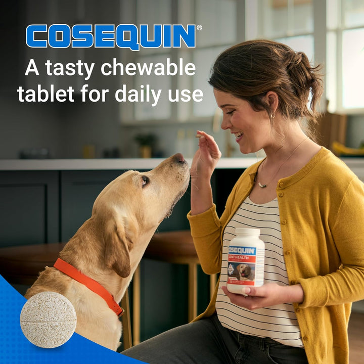Cosequin for Dogs Joint Health Supplement, Contains Glucosamine for Dogs, plus Chondroitin and MSM, Supports Healthy Joints, for All Breeds and Sizes, Chewable Tablets, 132 Count