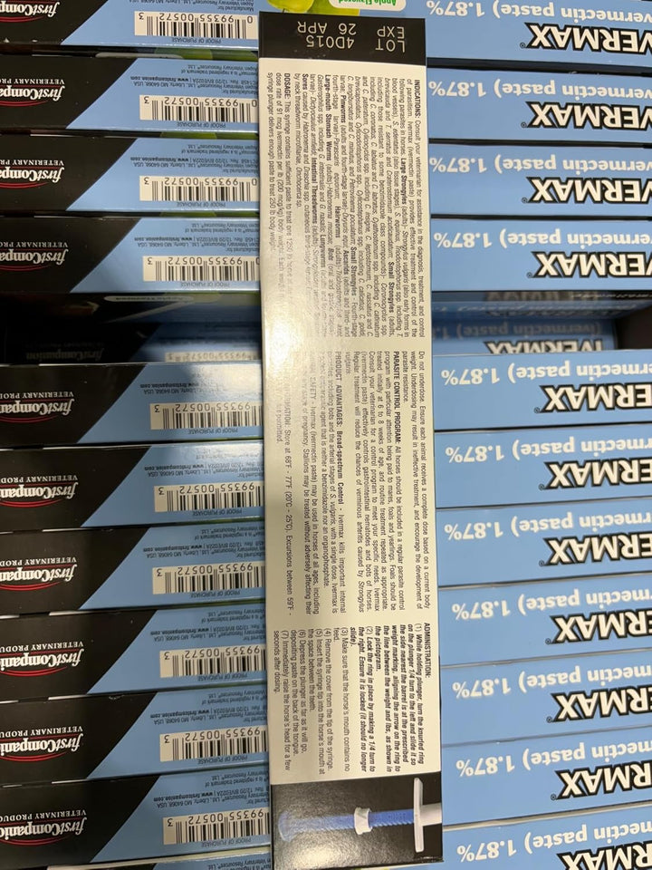 Ivermax (Ivermectin) Equine Paste 6.08 Gram 1 Pack, Blue