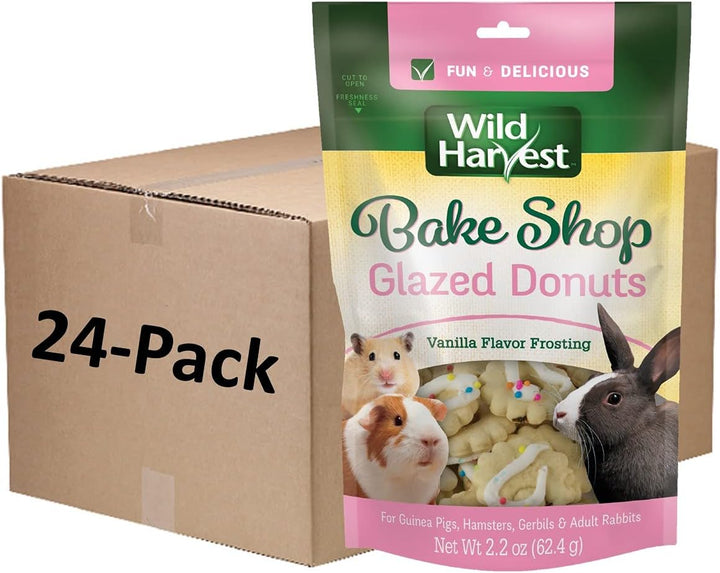 Food and Unique Edible Treats for Guinea Pigs, Hamsters, Gerbils, and Adult Rabbits, Glazed Donuts, 0.14 Pounds, 2.2 Ounce (Pack of 1)