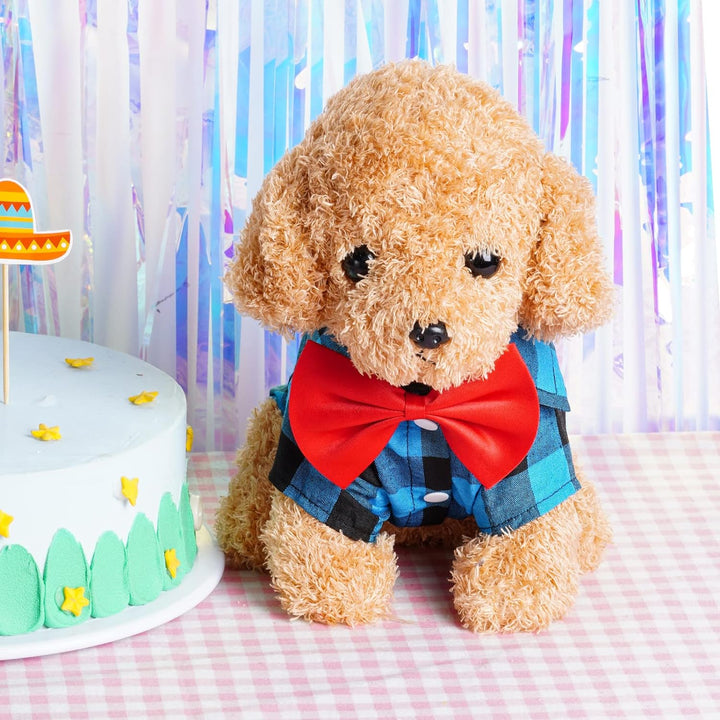 3 Pack Plaid Puppy Cat Shirt Cute Cat Shirt Dog Shirt for Extra Small Dogs Cats Birthday Party and Holiday Photo