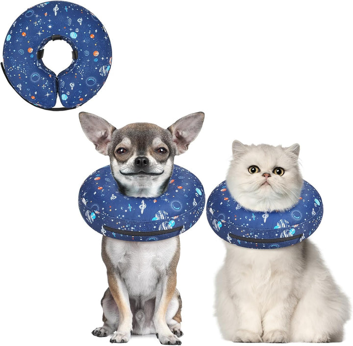 Inflatable Dog Cone Collar Alternative after Surgery, Doggie Neck Donut Collar Recovery Ecollar, Soft Dog Cone for Small Medium Large Dogs