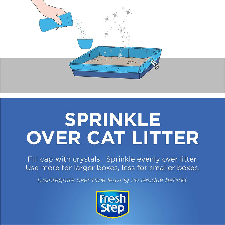 Cat Litter Crystals in Fresh Scent - Cat Litter Box Deodorizer - Combats Odors and Neutralizes Smells to Keep Your Home Clean, 15 Ounce - 3 Pack