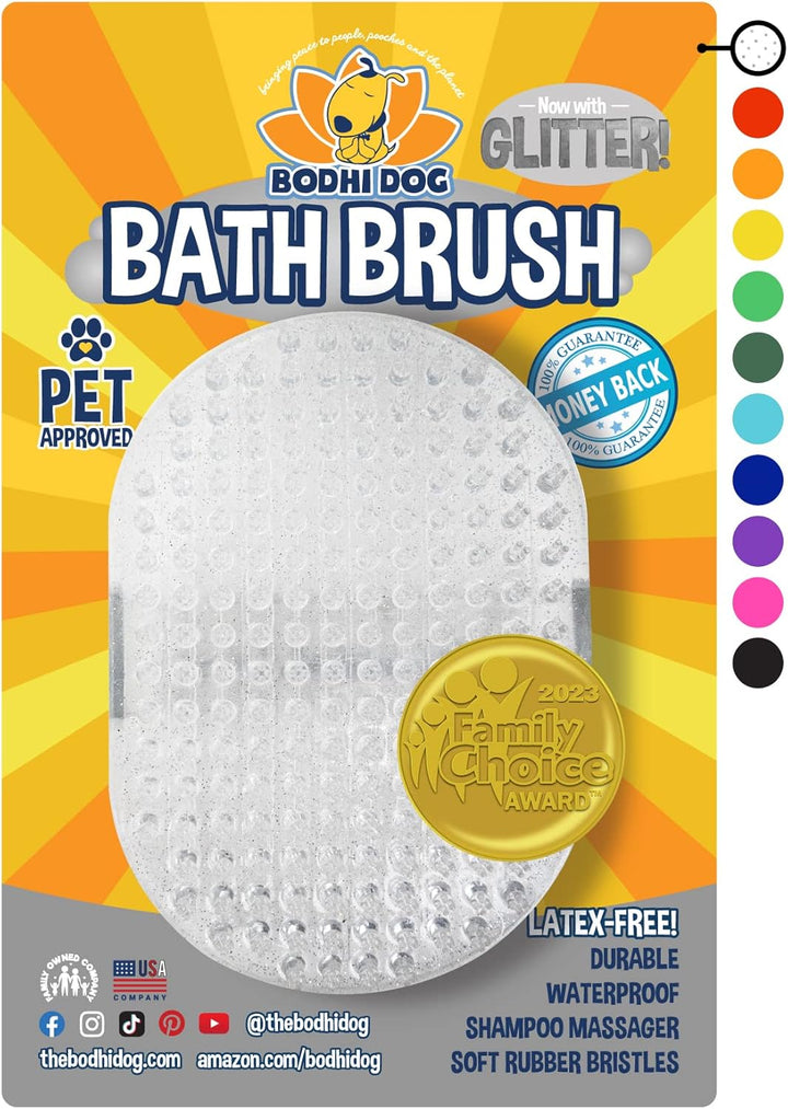 Shampoo Brush - Pet Grooming & Bath Supplies for Dogs and Cats - Bath Brush for Long & Short Hair - Premium Scrubber for Shower, Bathing & Massage (One Pack, Blue)