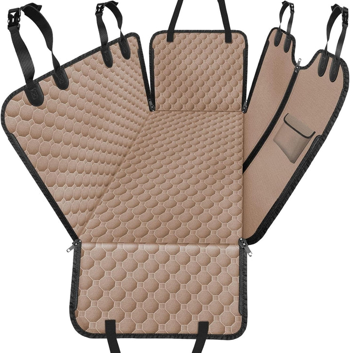 Dog Car Seat Cover for Back Seat, 2025 Upgraded 600D Heavy Duty Waterproof & Scratch-Resistant Dog Hammock for Car, Back Seat Pet Cover for Dogs with Sedan, Trucks and Suvs, Standard, Black