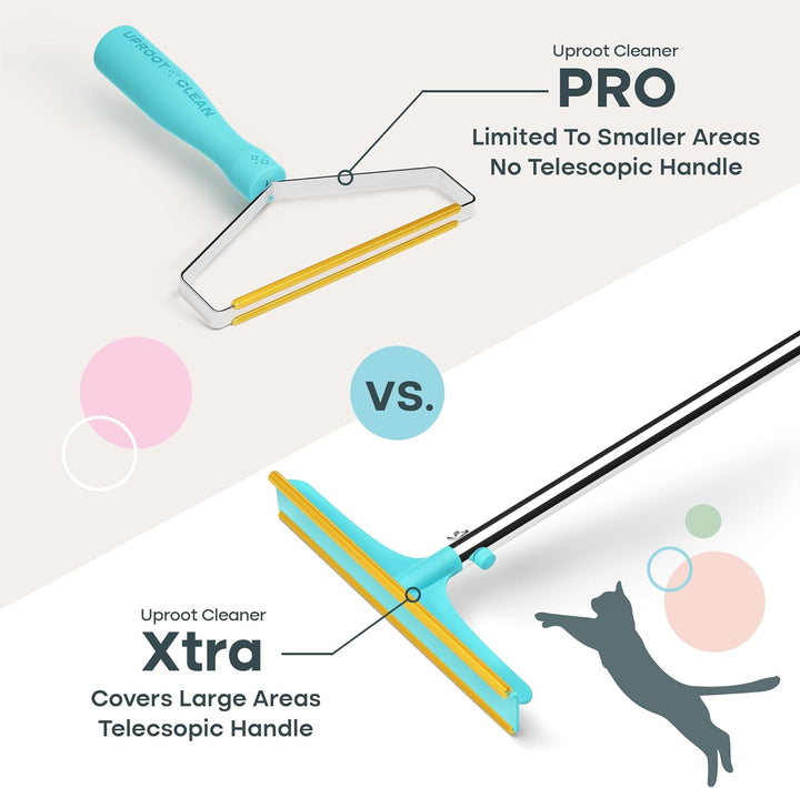 er Xtra Pet Hair Removal Tool: Reusable Carpet Rake with Telescopic 60" Handle - as Powerful as er Pro Pet Hair Remover, but Made for Carpets, Curtains - Don'T Bend Don'T Kneel