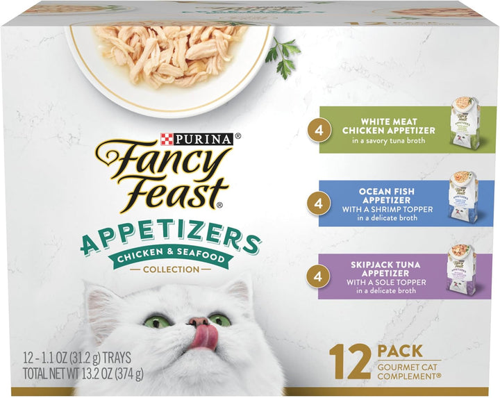 Purina  Seafood Classic Pate Collection Grain Free Wet Cat Food Variety Pack - (Pack of 30) 3 Oz. Cans