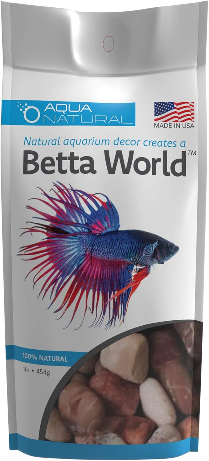 Betta World - Diamond Black Quartz 1Lb, Gravel/Rocks/Substrate for Fish Tank/Bowl (BETTA003)