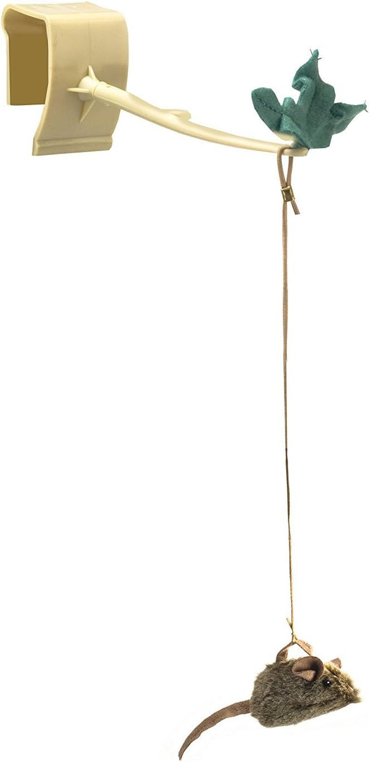 Ourpet'S Play-N-Squeak Twice the Mice Cat Toy, 2Pc (Interactive Catnip Toy, Real Mouse Electronic Sound)