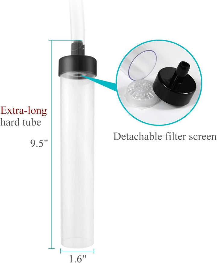 5Ft Aquarium Siphon Vacuum Cleaner for Fish Tank Cleaning Gravel & Sand