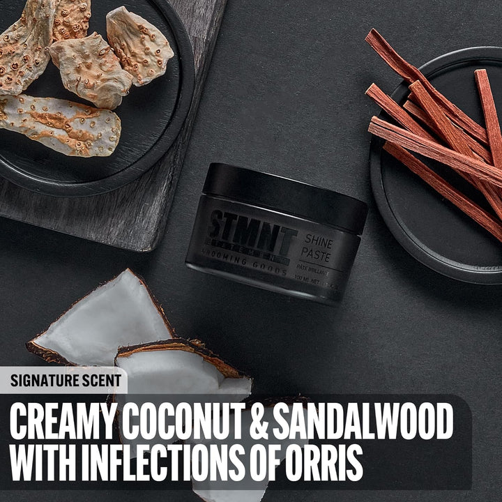 STMNT Grooming Goods Shine Paste | Natural Shine Finish | Strong Control | Non-Greasy Formula