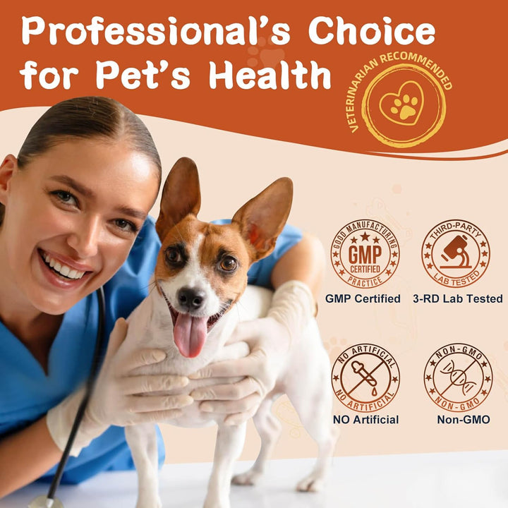 Probiotics for Dogs, Dog Probiotics for Digestive Health, plus Pumpkin and Fish Oil, for Gut & Itchy, 120 Soft Chews