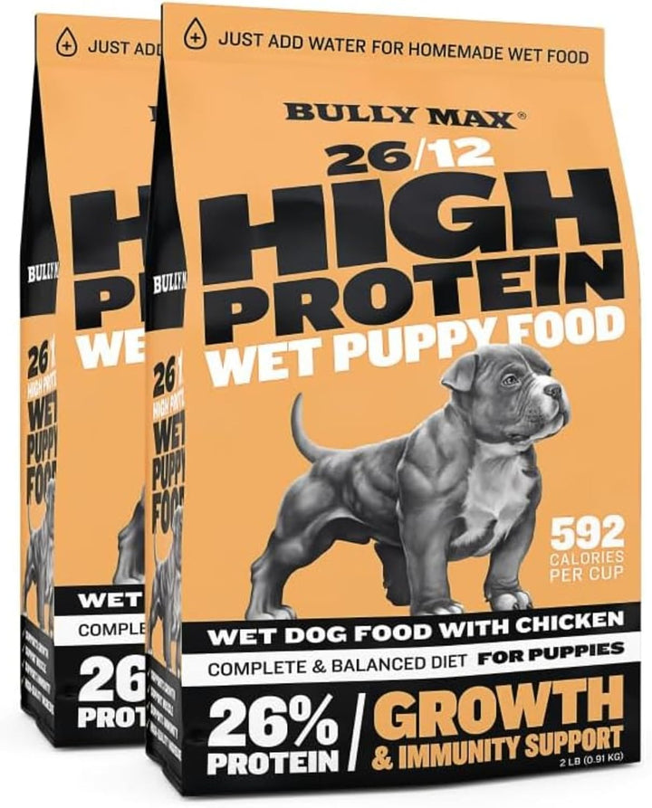 Wet Puppy Food - Instant Fresh Dehydrated High Protein Soft Dog Food with Chicken - Healthy Growth for Small & Large Breed Puppies - 2 Dry Dog Food Pounds (Makes 5.5 Lbs. of Wet Food)