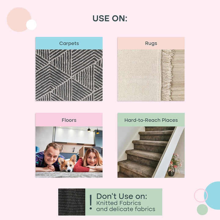 er Xtra Pet Hair Removal Tool: Reusable Carpet Rake with Telescopic 60" Handle - as Powerful as er Pro Pet Hair Remover, but Made for Carpets, Curtains - Don'T Bend Don'T Kneel