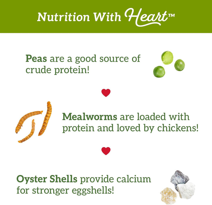 : Chicken Snacks - Veggies & Worms - 5Lb Bag - Global Harvest, Gourmet Multi-Grain Treats, Corn-Free, Nutritious & Protein Rich Mealworms