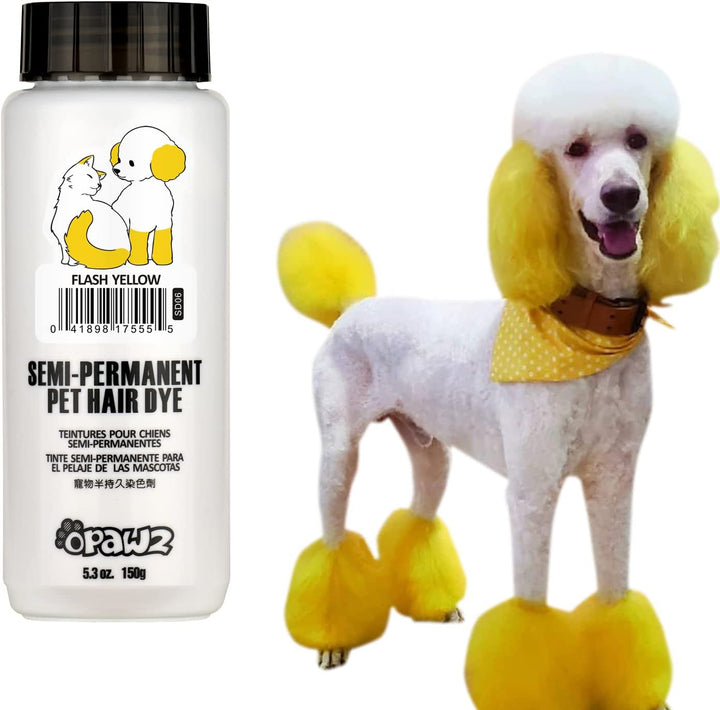 Semi-Permanent Dog Hair Dye, Food-Grade Pigment Dog Dye, Non-Toxic Pet Hair Dye for Dogs, Cats and All Pets Can Be Bathed (Pumpkin Orange)