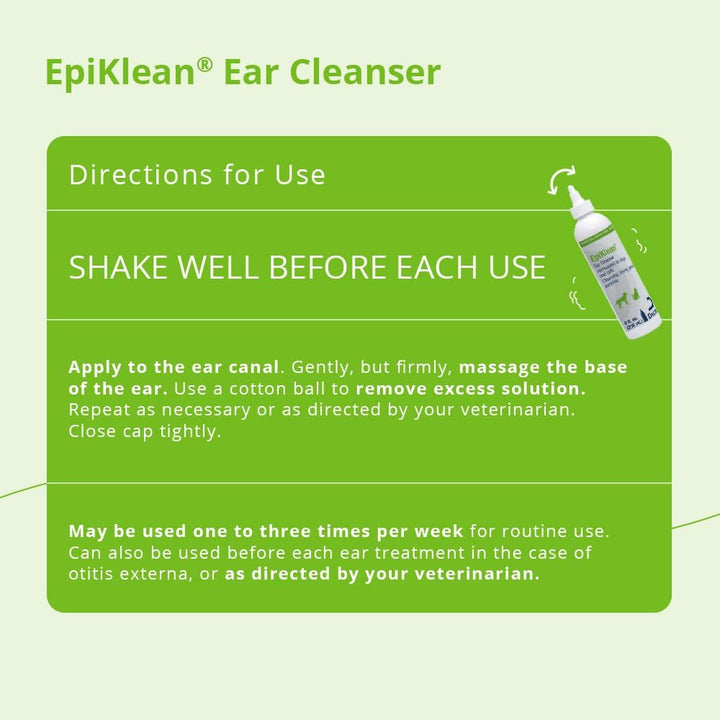 Epiklean Ear Cleanser for Dogs and Cats, 8 Fl Oz