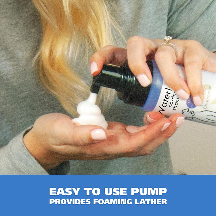 USA Pet Friendly Waterless No Rinse Shampoo for Animals – Lavender & Chamomile Scented - Cleaning, Conditioning, Detangling, & Moisturizing Shampoo for Dogs – 7.1 Oz - Model 820014A