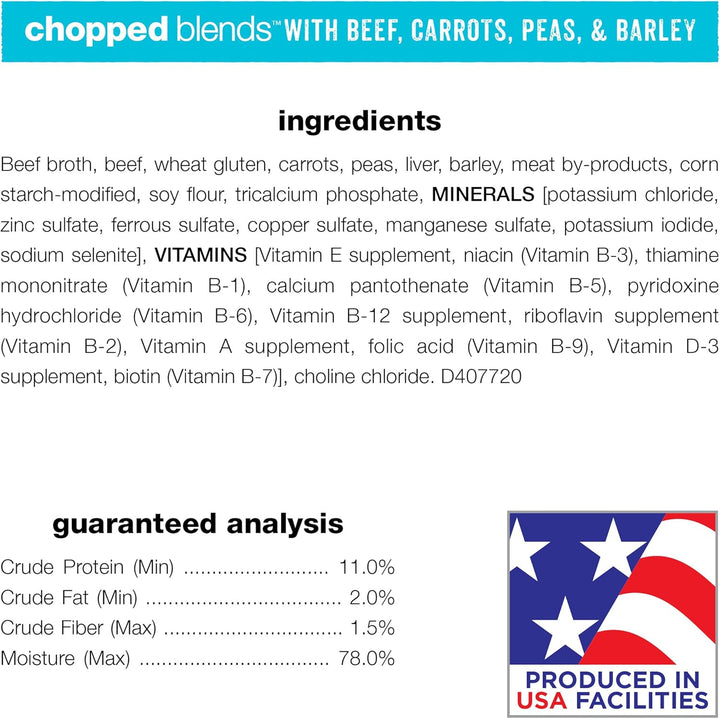 Purina  Wet Dog Food Variety Pack, Chopped Blends - (12) 10 Oz. Tubs