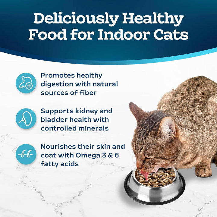 Tastefuls Adult Dry Cat Food Indoor Cat Formula, Made in the USA with Natural Ingredients, Chicken & Brown Rice Recipe, 3-Lb. Bag