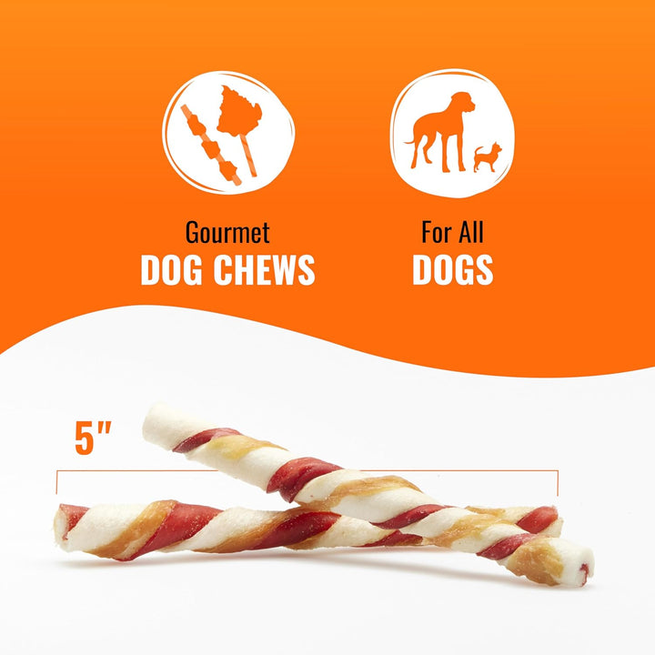 Good ‘N’ Fun Triple Flavor Twists for All Dogs, 70 Count, Treat Your Dog to Long-Lasting Chews Made with Beef Hide, Pork Hide and Chicken