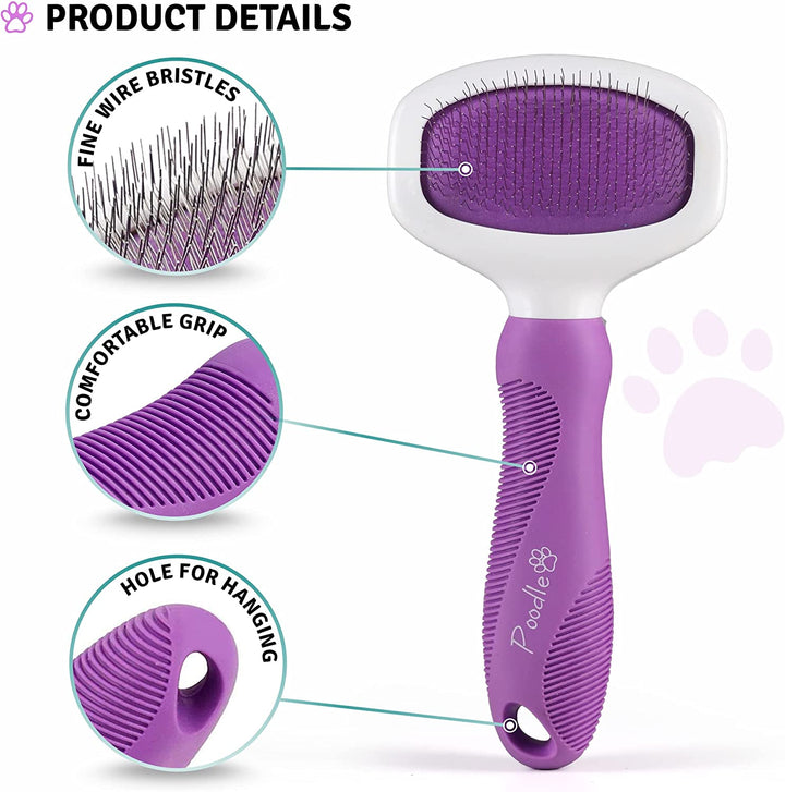 Slicker Brush - for Dogs, Cats, Rabbits - Matted/Loose Fur, Knots - Suitable for Doodle/Goldendoodle Grooming and Shredding Short/Long Hair