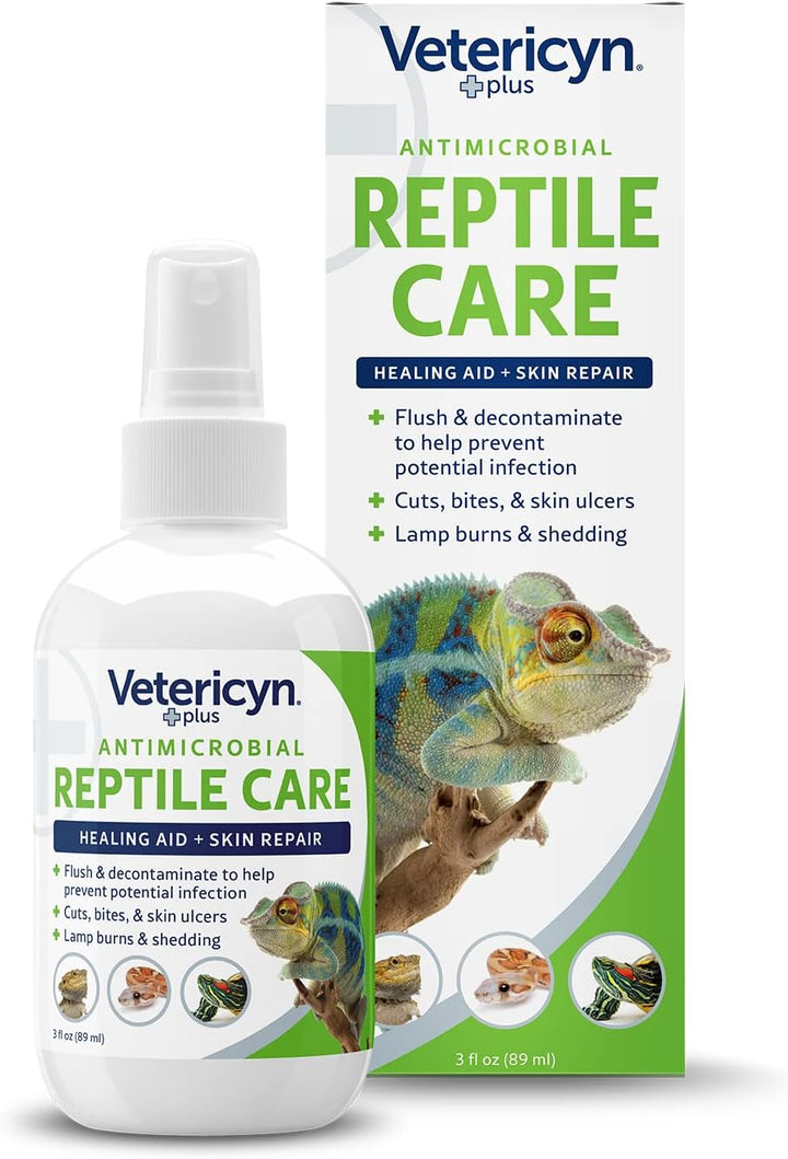 plus Reptile Wound Care Spray | Reptile Skin Repair, Help Care for Reptile Wounds, Including Scale Rot, Lamp Burns, and Shedding. 3 Ounces