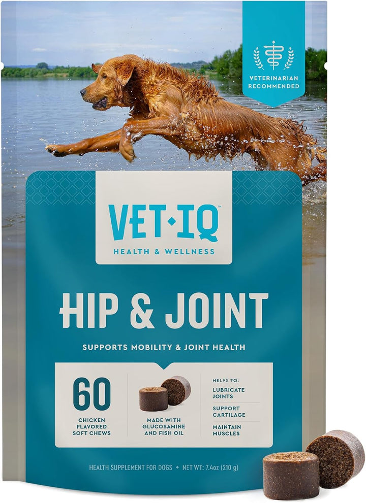Glucosamine Hip & Joint Supplement for Dogs, 180 Soft Chews, Dog Joint Support Supplement with MSM and Krill, Dog Health Supplies Large & Small Breed, Chicken Flavored Chewables