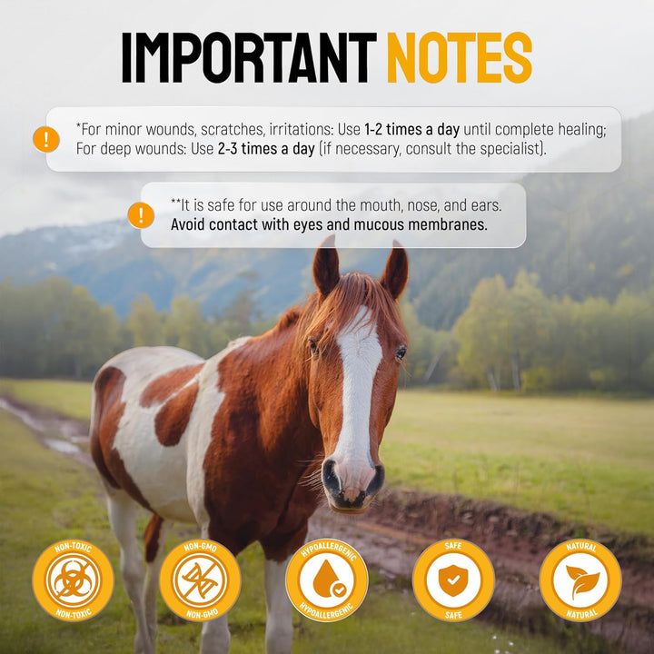 Dog Wound Care with Honey & Colloidal Silver for Scratches & Skin Irritations – Horse & Dog Hot Spot Treatment Gel Works as Honey Rapid Wound Repair – for All Pet Ages & Breeds – 2-Oz Tube