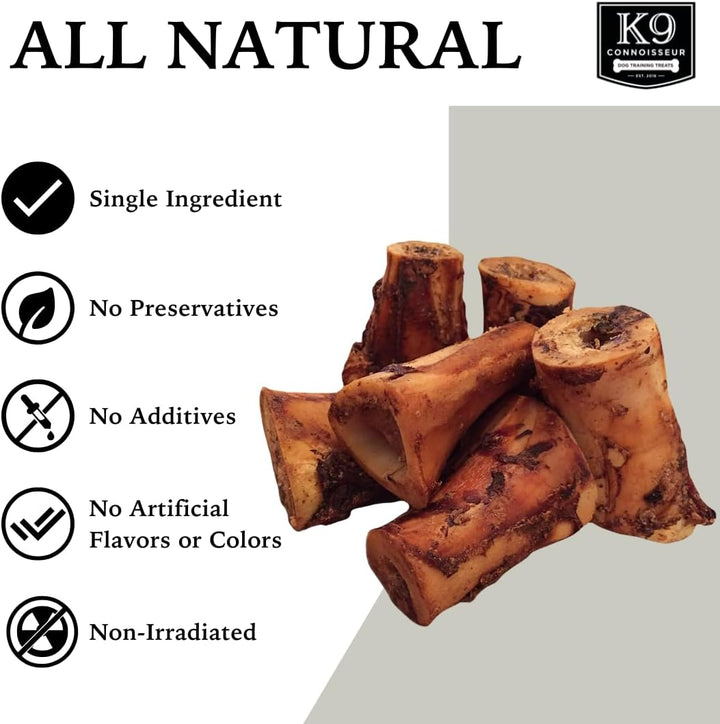 Beef Marrow Dog Bones Long Lasting for Aggressive Chewers - USA Made Single Ingredient Dynamo Bone for Small and Medium Dogs Upto 50 Pounds - 6 Pack