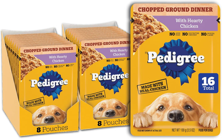 Chopped Ground Dinner Adult Soft Wet Dog Food 30-Count Variety Pack, 3.5 Oz Pouches