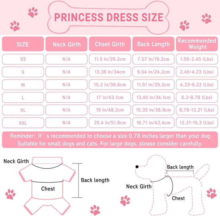 Dog Dresses, Fashion Pet Dog Clothes, Striped Mesh Puppy Dogs Princess Dresses (Pink, Small)