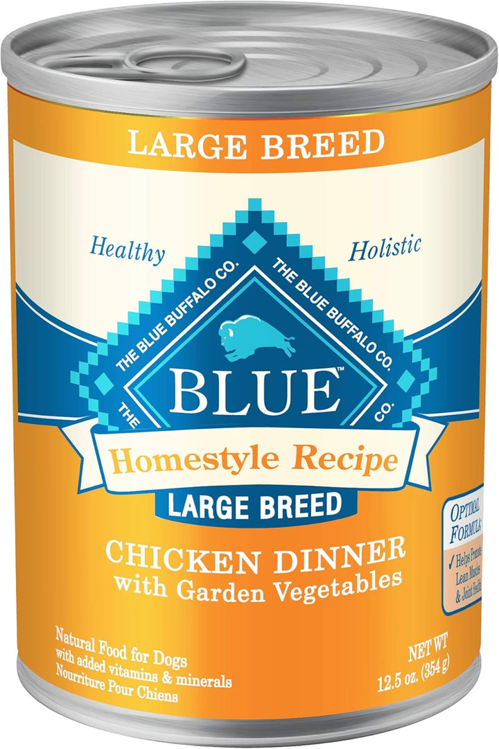 Homestyle Recipe Adult Wet Dog Food, Made with Natural Ingredients, Chicken and Beef Dinner Variety Pack, 12.5-Oz Cans (6 Count, 3 of Each)