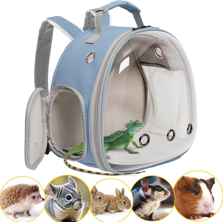 Bearded Dragon Travel Carrier,Lizards Carrier, Small Animal Travel Carrier for Sugar Glider Hedgehog Rat Parrot Bird Guinea Pig, Portable Guinea Pig Travel Bag for 2