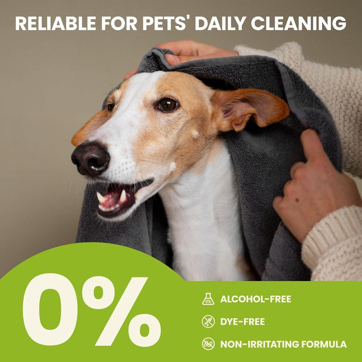 Ear Finger Wipes for Dogs & Cats, Thicker Dog Ear Cat Ear Cleaner Wipes, Natural Relief Cat Ear Cleaner Dog, Pet Health Supplies for Dog Small Animal Cat, Aloe Scent Deodorizing - 50 Count