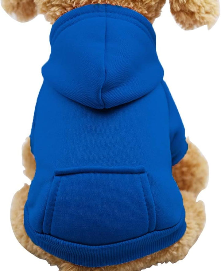 Winter Dog Hoodie Sweatshirts with Pockets Warm Dog Clothes for Small Dogs Chihuahua Coat Clothing Puppy Cat Custume (Coffee, Small)