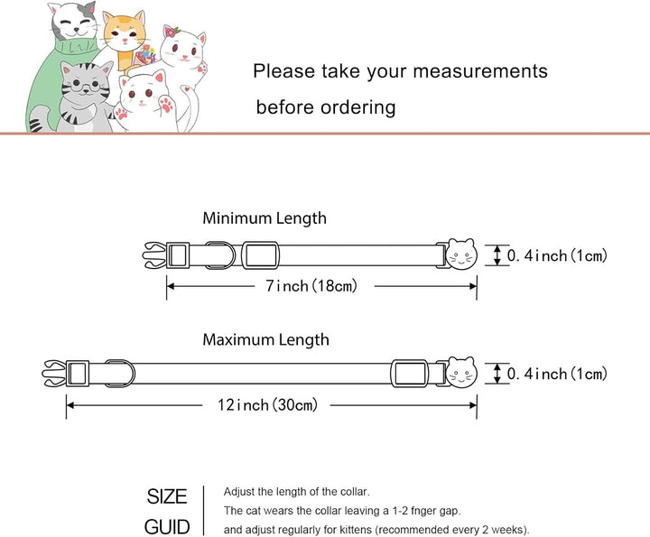 Cat Collars with Bells, Breakaway Kitten Collar, Cute Kitty Collar, Pet Supplies Accessories