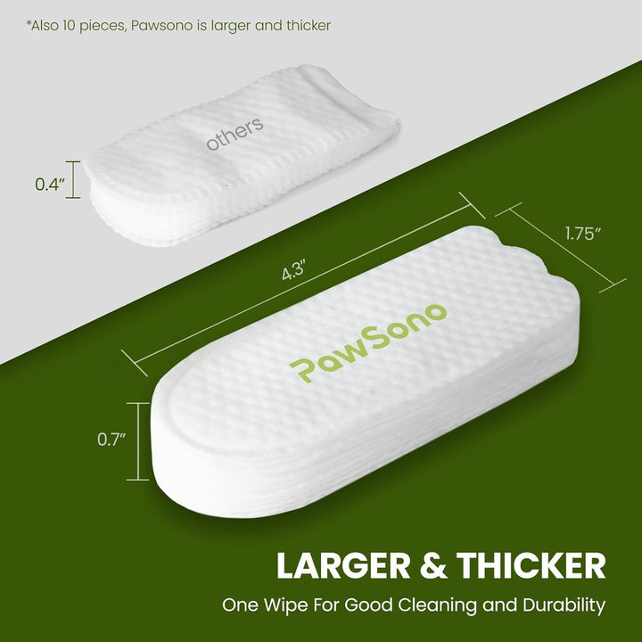 Ear Finger Wipes for Dogs & Cats, Thicker Dog Ear Cat Ear Cleaner Wipes, Natural Relief Cat Ear Cleaner Dog, Pet Health Supplies for Dog Small Animal Cat, Aloe Scent Deodorizing - 50 Count